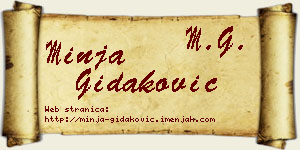 Minja Gidaković vizit kartica